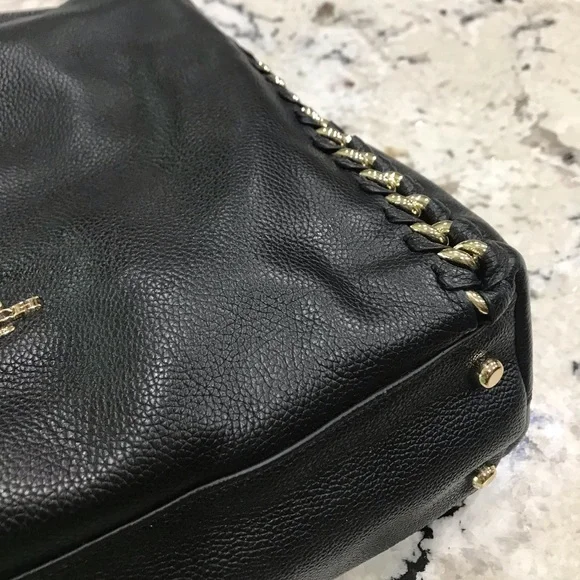 Coach Black Shoulder Bag with Gold Accents - Picture 12 of 13